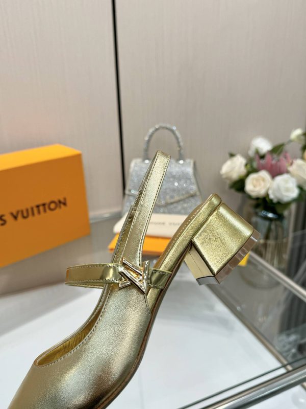 Louis Vuitton Sandal Women Mary Jane Golden Silver