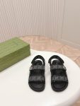 Gucci GG Logo Women Velcro Sandal Black