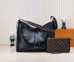 Louis Vuitton M25143 Carryall Dark MM PM Black