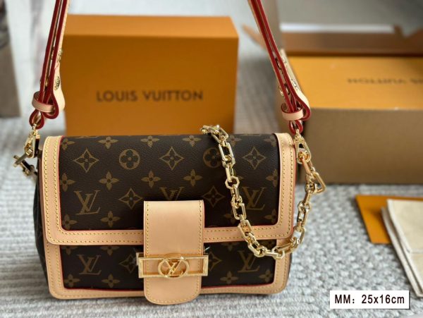 Louis Vuitton Monogram GM MM Dauphine Soft Handbag M47149