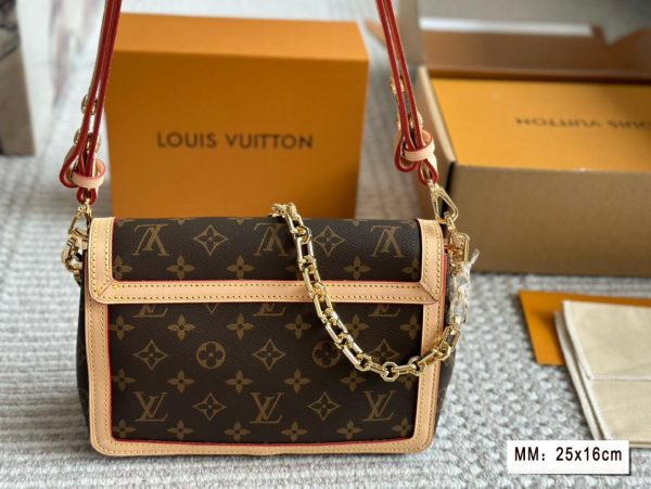 Louis Vuitton Monogram GM MM Dauphine Soft Handbag M47149