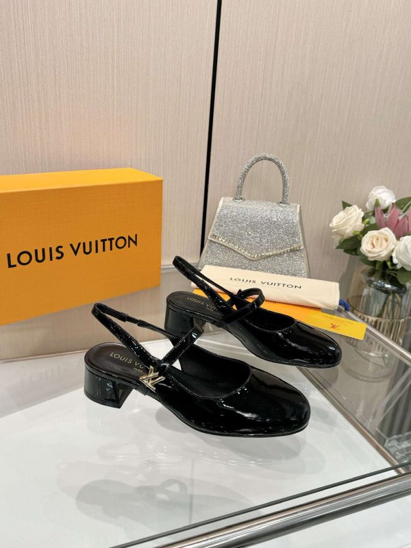 Louis Vuitton Sandal Women Mary Jane Nature Black White