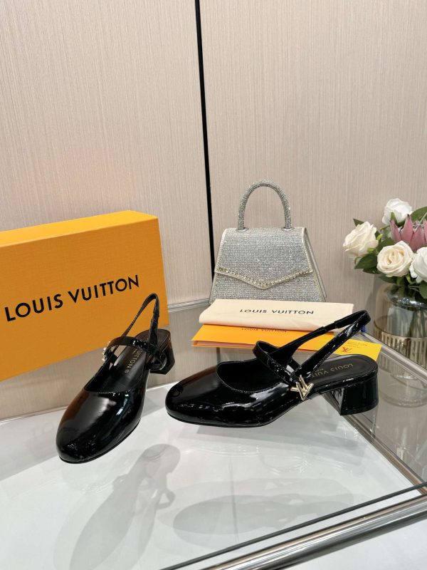 Louis Vuitton Sandal Women Mary Jane Nature Black White