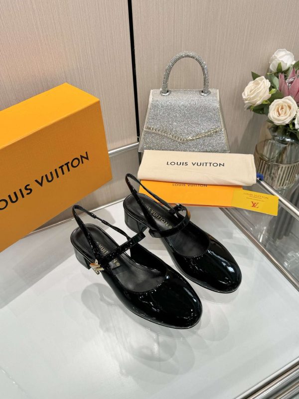 Louis Vuitton Sandal Women Mary Jane Nature Black White