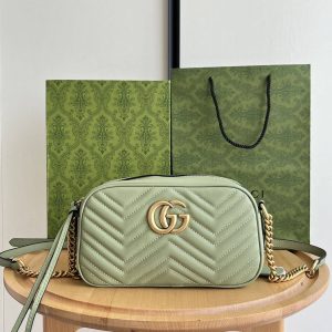 Gucci Marmont 447632 Green Handbag 1