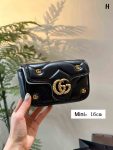 Gucci Marmont Handbag Bag Black Matelasse 446744