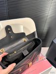 Gucci Marmont Handbag Bag Black Matelasse 446744