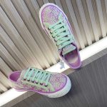 Gucci Purple Tennis 1977 Women Rhinestone Shoes