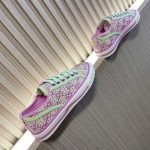 Gucci Purple Tennis 1977 Women Rhinestone Shoes