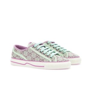 Gucci Purple Tennis 1977 Women Rhinestone Shoes