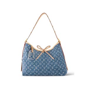 Louis Vuitton M46855 Carryall MM PM Blue Denim