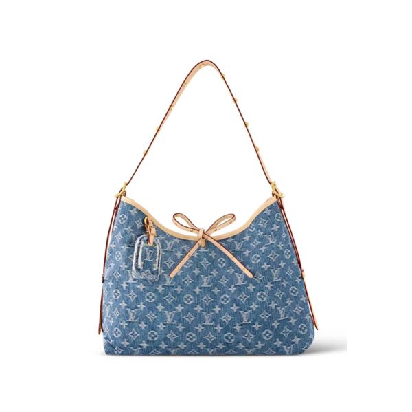 Louis Vuitton M46855 Carryall MM PM Blue Denim