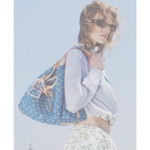 Louis Vuitton M46855 Carryall MM PM Blue 12