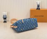 Louis Vuitton M46855 Carryall MM PM Blue Denim