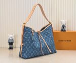 Louis Vuitton M46855 Carryall MM PM Blue Denim