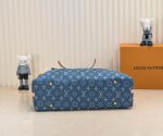 Louis Vuitton M46855 Carryall MM PM Blue Denim