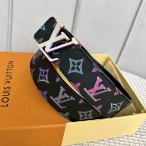 Louis Vuitton Pyrmide Truck Leather Reversible Belt 40MM 1