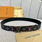 Louis Vuitton Men Pyrmide Truck Leather Reversible Belt 40MM