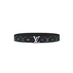 Louis Vuitton Men Pyrmide Truck Leather Reversible Belt 40MM