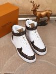 Louis Vuitton BOOMBOX High Top Sneakers White Black Women Men