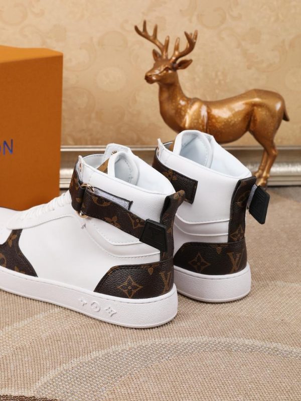 Louis Vuitton BOOMBOX High Top Sneakers White Black Women Men