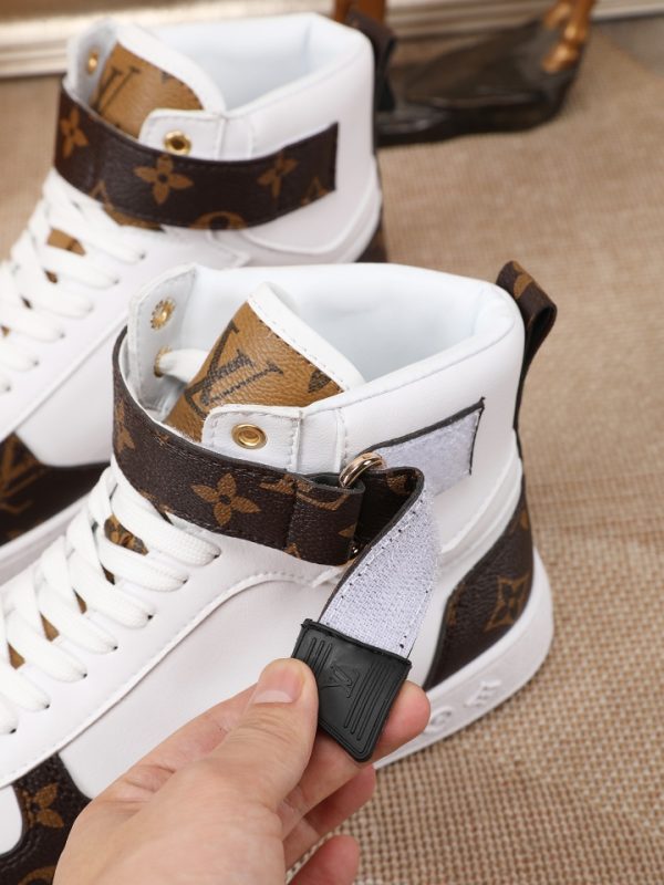 Louis Vuitton BOOMBOX High Top Sneakers White Black Women Men