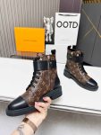 Louis Vuitton Beaubourg Combat boots Leather Women 0926