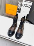 Louis Vuitton Beaubourg Combat boots Leather Women 0926