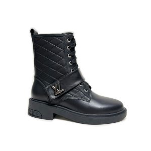 Louis Vuitton Black Leather Boots  Women 711687