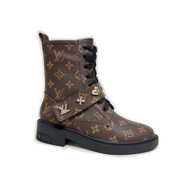 Louis Vuitton Monogram Short Boots Leather Women 711688